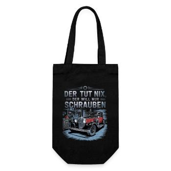 He doesn't do anything, he just wants to screw - classic - Gift Bag for Bottles - black - Front