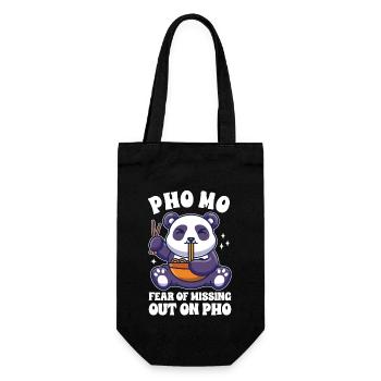 Drôle Pho Panda mignon mangeant Pho - Sac à bouteille - noir - Devant