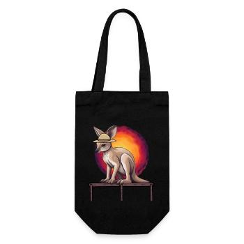 Kangaroo Australia Wildlife Children Child Baby - Gift Bag for Bottles - black - Front