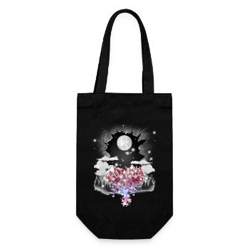 mystical nature mountains spring tree trees - Gift Bag for Bottles - black - Front