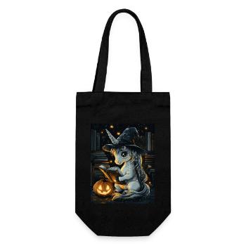 Cadeau d’Halloween Femmes Licorne Hommes Enfants - Sac à bouteille - noir - Devant