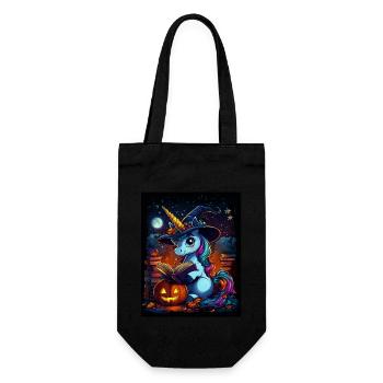 Cadeau d’Halloween Femmes Licorne Hommes Enfants - Sac à bouteille - noir - Devant