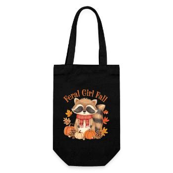 Feral girl Fall - Gift Bag for Bottles - black - Front