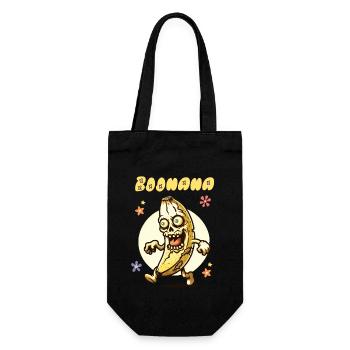 Lustiges Bananen Zombie Boonana Halloween Kostüm - Geschenkbeutel für Flaschen - Schwarz - Vorne