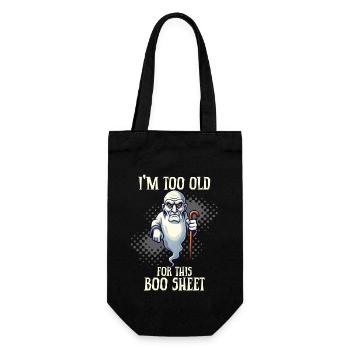 grumpy Boo feuille fantôme drôle dire Design - Sac à bouteille - noir - Devant
