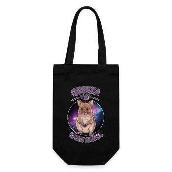 Quokka Spruch Australien Lustiges Quokka Geschenk - Geschenkbeutel für Flaschen - Schwarz - Vorne
