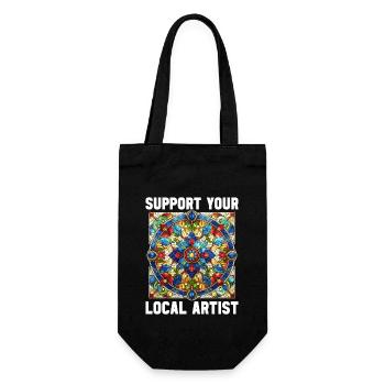 Stained Glass Artist Stained Glass Art - Gift Bag for Bottles - black - Front