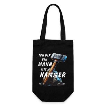 I'M A MAN WITH A HAMMER - Gift Bag for Bottles - black - Front