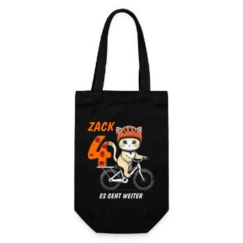KATZE FAHRRAD ZACK VIER - Geschenkbeutel für Flaschen - Schwarz - Vorne