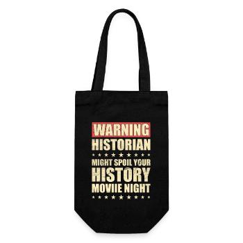 Avertissement historien Histoire drôle - Sac à bouteille - noir - Devant