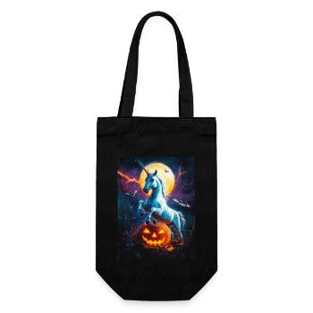 Cadeau d’Halloween Femmes Licorne Hommes Enfants - Sac à bouteille - noir - Devant
