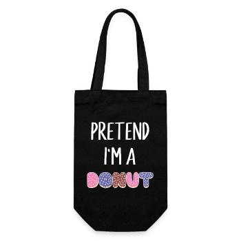 Pretend I'm A Donut Funny Donut Costume - Gift Bag for Bottles - black - Front