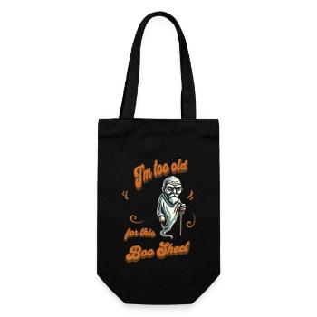 Altes Gespenst Lustiges Spruch Design - Geschenkbeutel für Flaschen - Schwarz - Vorne