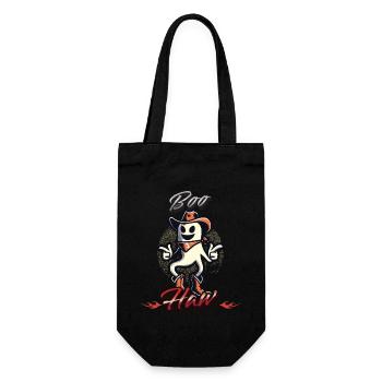 Funny Cowboy Ghost Says Boo Haw - Gift Bag for Bottles - black - Front