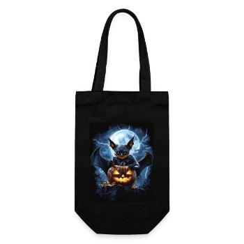 Cadeau d’Halloween Femmes Chauve-souris Hommes Enfants - Sac à bouteille - noir - Devant