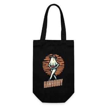 Cowboy Girl Ghost Funny Pun Saying - Gift Bag for Bottles - black - Front