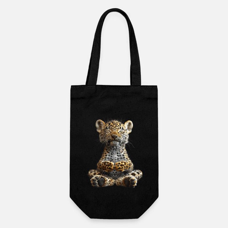 Leopard - Geschenkbeutel für Flaschen - Schwarz