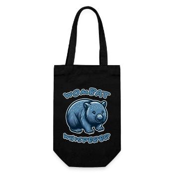 Wombat Spruch Australien Lustiges Wombats Geschenk - Geschenkbeutel für Flaschen - Schwarz - Vorne
