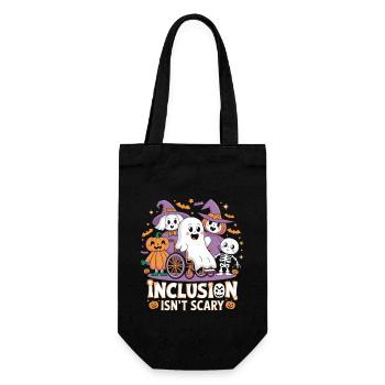 Halloween Inklusion ist nicht gruselig - Geschenkbeutel für Flaschen - Schwarz - Vorne