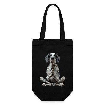 Deutsche Dogge - Geschenkbeutel für Flaschen - Schwarz - Vorne
