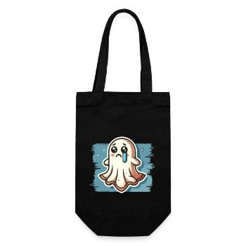 Sad Ghost Cute Weeping Ghosts - Gift Bag for Bottles - black - Front