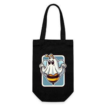 Drôle d’abeille fantôme Abeille fantôme mignonne - Sac à bouteille - noir - Devant