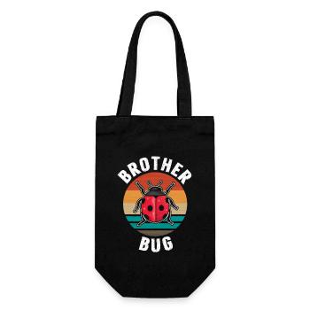 Brother Bug Retro Ladybug - Gift Bag for Bottles - black - Front
