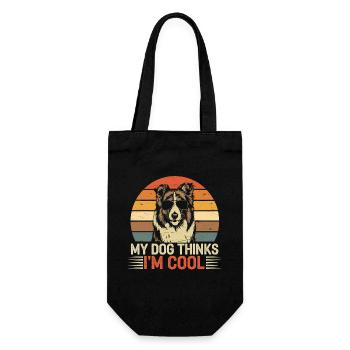 Shetland Sheepdog Sheltie Owner Gift - Gift Bag for Bottles - black - Front