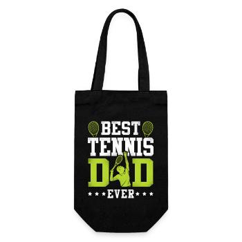 Drôle de joueur de tennis raquette papa - Sac à bouteille - noir - Devant