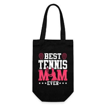 Funny Tennis Player Racket Mom - Gift Bag for Bottles - black - Front