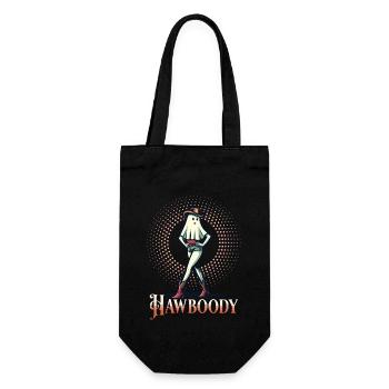 Cowboy Girl Ghost Funny Pun Saying - Gift Bag for Bottles - black - Front
