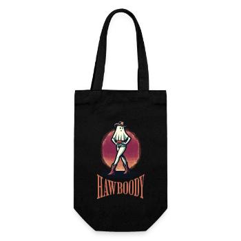 cowboy fille fantôme drôle disant HawBoody - Sac à bouteille - noir - Devant