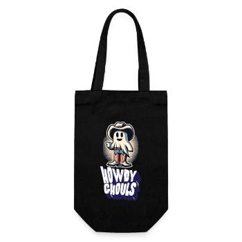 Funny Cowboy Ghost Greeting Ghosts Girls - Gift Bag for Bottles - black - Front