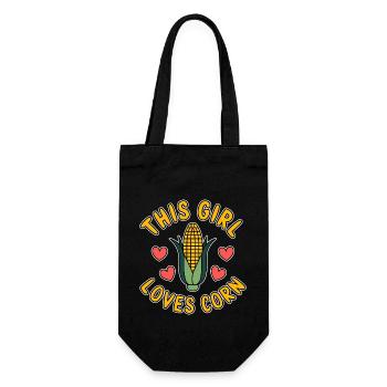 Corn on the cob saying corn funny corn on the cob gift - Gift Bag for Bottles - black - Front