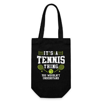Funny Tennis Player Racket It's A - Gift Bag for Bottles - black - Front