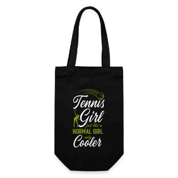 Drôle de joueur de tennis raquette fille - Sac à bouteille - noir - Devant