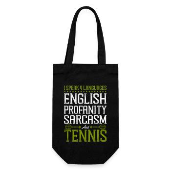 Drôle de joueur de tennis raquette je parle - Sac à bouteille - noir - Devant