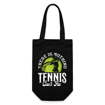 Drôle de raquette de joueur de tennis là-bas - Sac à bouteille - noir - Devant