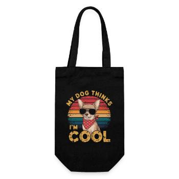 Chihuahua mon chien pense que je suis cool - Sac à bouteille - noir - Devant