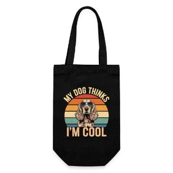 Cocker Spaniel Mon chien pense que je suis cool - Sac à bouteille - noir - Devant