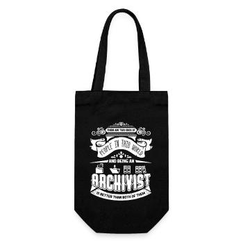 Archivist Being An Archivist - Gift Bag for Bottles - black - Front