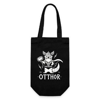 otthor loutre drôle viking jeu de mots vikings loutres odin - Sac à bouteille - noir - Devant