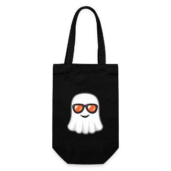 Fantôme Halloween Cool - Sac à bouteille - noir - Devant