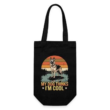 Berger allemand Mon chien pense que je suis cool - Sac à bouteille - noir - Devant