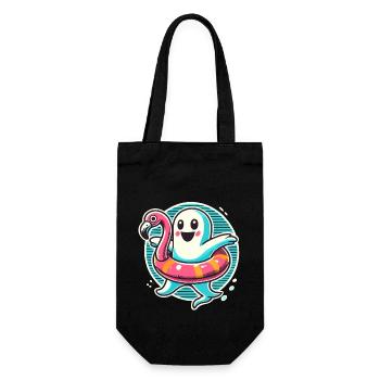 Summer Halloween Funny Lifestyle Retro Vintage - Gift Bag for Bottles - black - Front