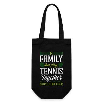 drôle de joueur de tennis raquette famille - Sac à bouteille - noir - Devant