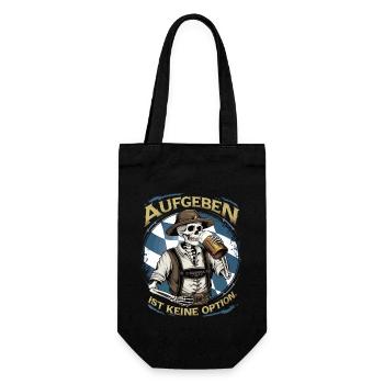 Aufgeben ist keine Option Bier Oktober - Geschenkbeutel für Flaschen - Schwarz - Vorne