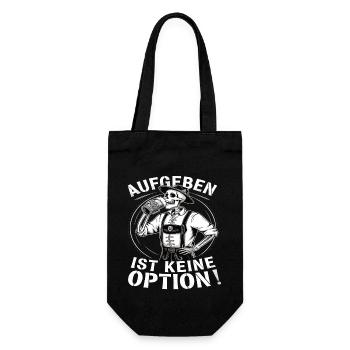 Aufgeben ist keine Option Bier Oktober - Geschenkbeutel für Flaschen - Schwarz - Vorne