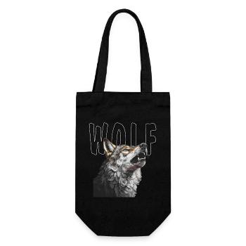 WOLF - Gift Bag for Bottles - black - Front