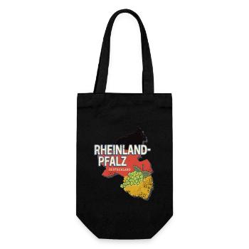 Rheinland-Pfalz Deutschland Bundesland Souvenir - Geschenkbeutel für Flaschen - Schwarz - Vorne